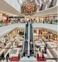 I went to the shopping mall and saw him