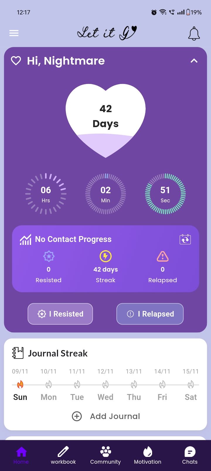 Not bad, 42 days of NC